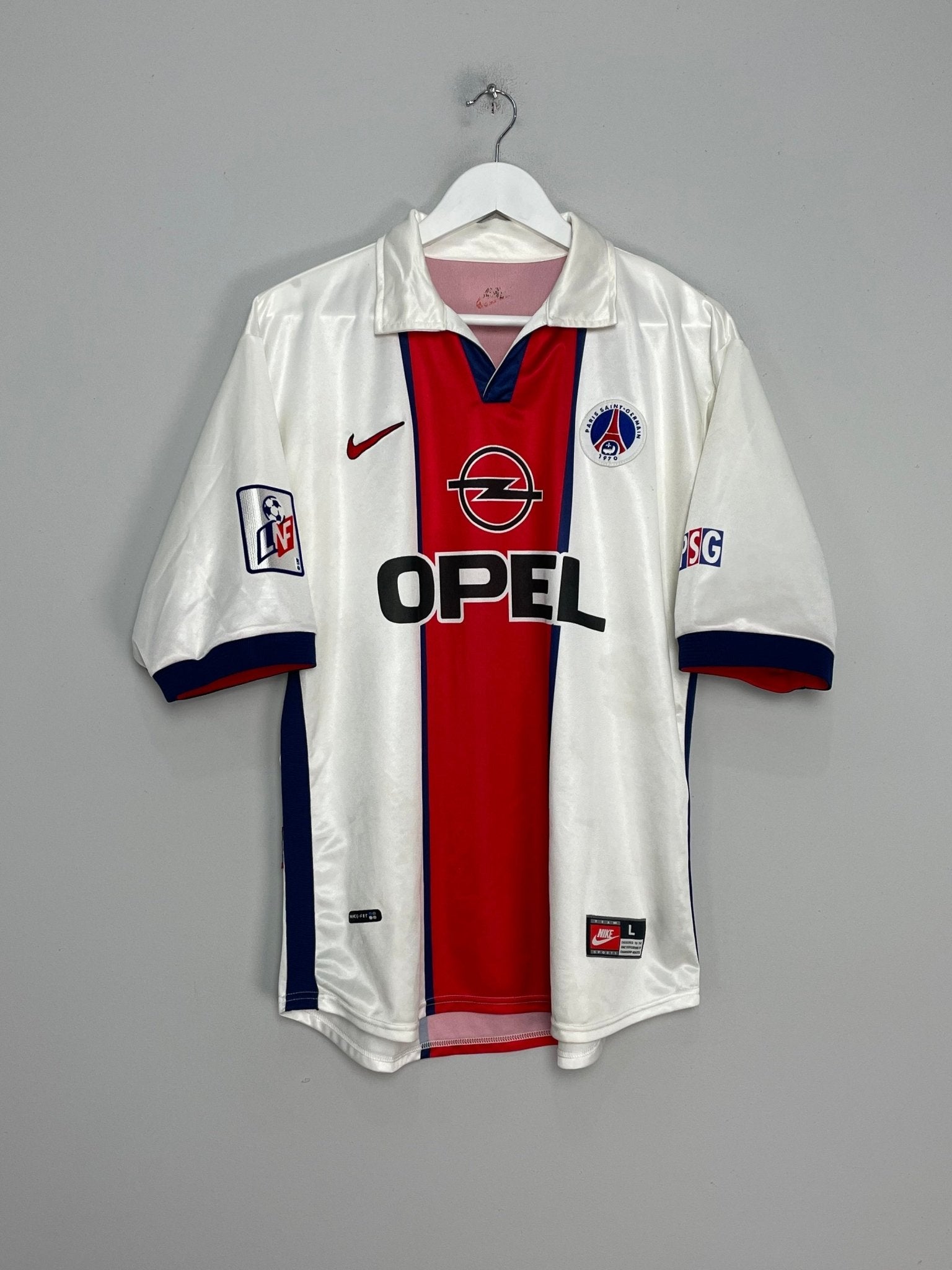 Shop 1996/1998 PSG OKOCHA #10 AWAY SHIRT (L) NIKE, classic football shirts, vintage football shirts & retro soccer jerseys at Cult Kits