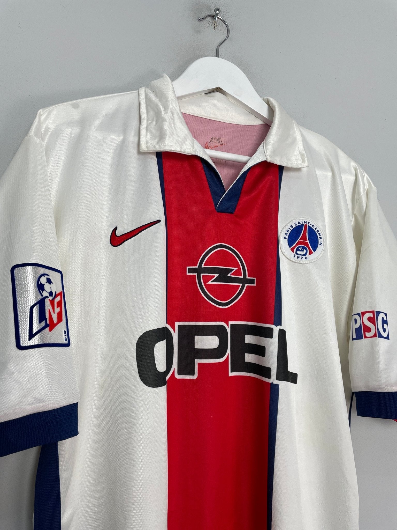 Shop 1996/1998 PSG OKOCHA #10 AWAY SHIRT (L) NIKE, classic football shirts, vintage football shirts & retro soccer jerseys at Cult Kits