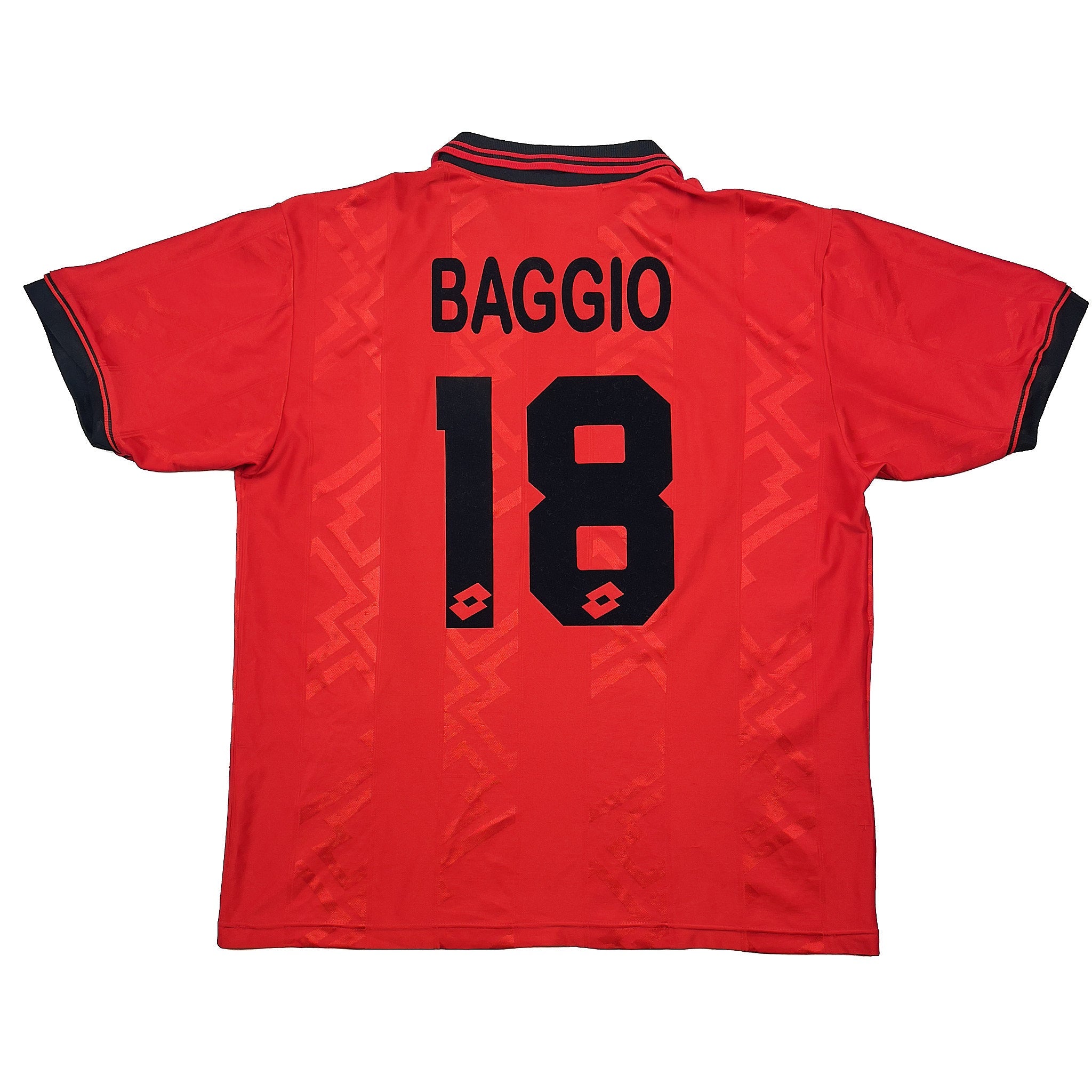 Buy 1996/97 AC Milan Baggio 18 Fourth Shirt (XL) Lotto ~ Free worldwide shipping available ~ Authentic Vintage Football Shirts from Cult Kits