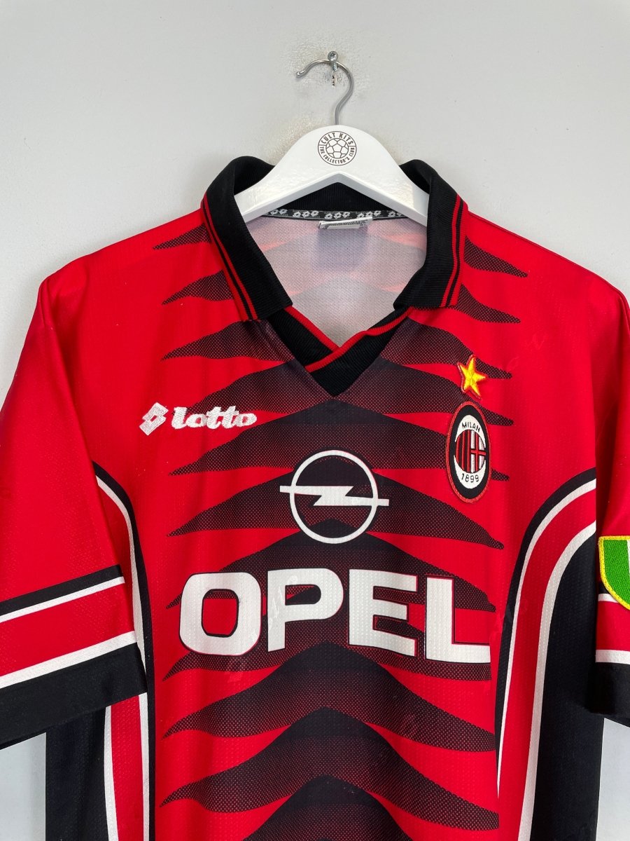 1996/97 AC MILAN TRAINING SHIRT (L) LOTTO - Cult Kits - Large - Buy Vintage Football Shirts, Authentic Retro Football Shirts For Sale, Classic Football Shirts & Soccer Jersey
