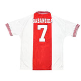 Buy 1996/97 Ajax Babangida 7 *BNWOT* Home Shirt (XL) Umbro ~ Free worldwide shipping ~ Authentic Vintage Football Shirts from Cult Kits