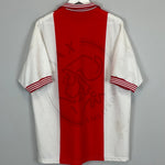 Shop 1996/97 AJAX HOME SHIRT (XL) UMBRO, classic football shirts, vintage football shirts & retro soccer jerseys at Cult Kits