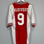 Shop 1996/97 AJAX KLUIVERT #9 HOME SHIRT (XL) UMBRO, classic football shirts, vintage football shirts & retro soccer jerseys at Cult Kits