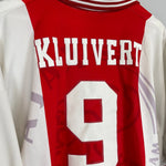 Shop 1996/97 AJAX KLUIVERT #9 HOME SHIRT (XL) UMBRO, classic football shirts, vintage football shirts & retro soccer jerseys at Cult Kits