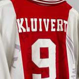 Shop 1996/97 AJAX KLUIVERT #9 HOME SHIRT (XL) UMBRO, classic football shirts, vintage football shirts & retro soccer jerseys at Cult Kits