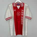 Shop 1996/97 AJAX LITMANEN #10 HOME SHIRT (L) UMBRO, classic football shirts, vintage football shirts & retro soccer jerseys at Cult Kits