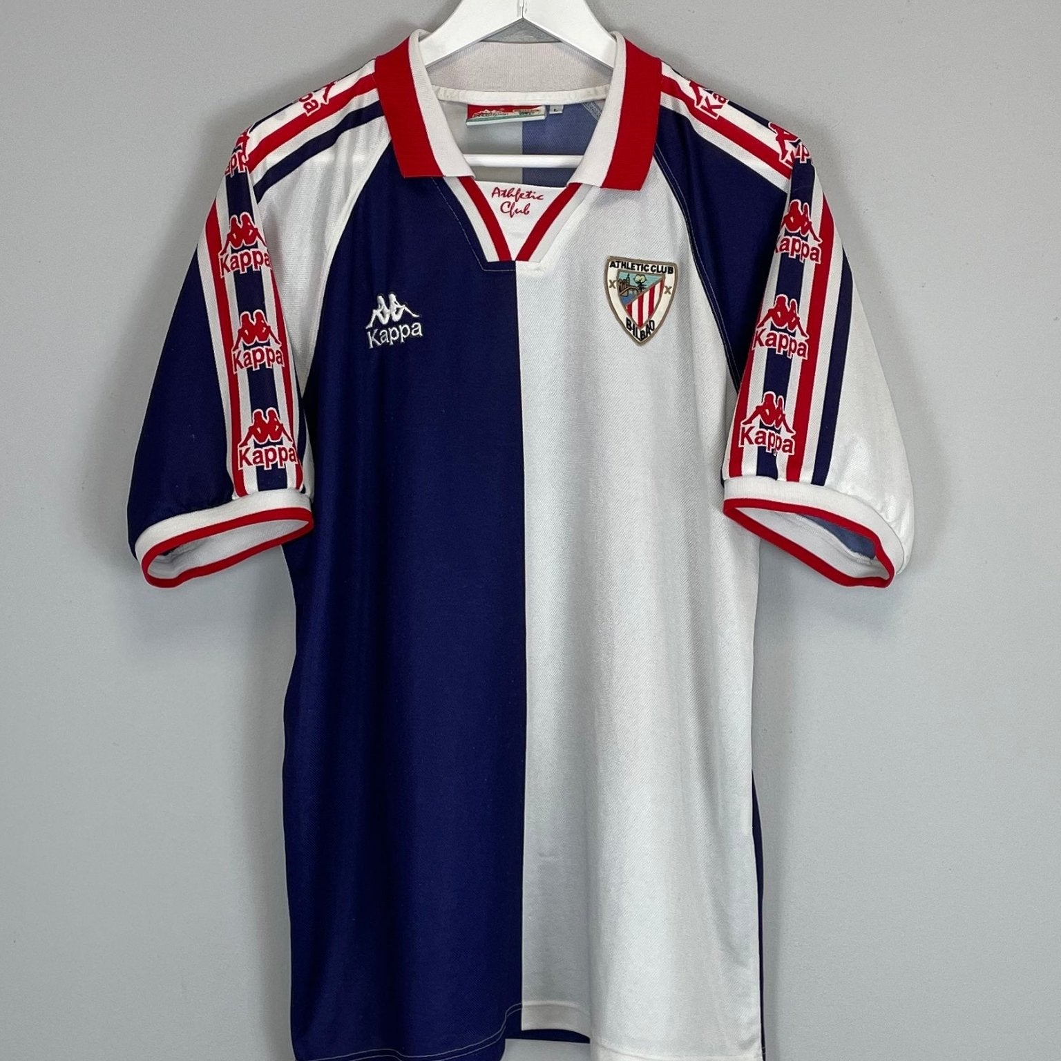 Shop 1996/97 ATHLETIC BILBAO AWAY SHIRT (L) KAPPA, classic football shirts, vintage football shirts & retro soccer jerseys at Cult Kits