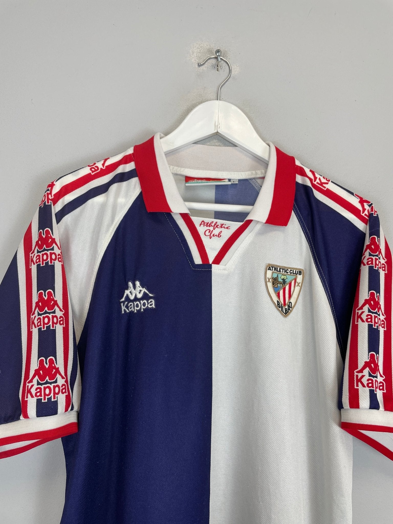Shop 1996/97 ATHLETIC BILBAO AWAY SHIRT (L) KAPPA, classic football shirts, vintage football shirts & retro soccer jerseys at Cult Kits