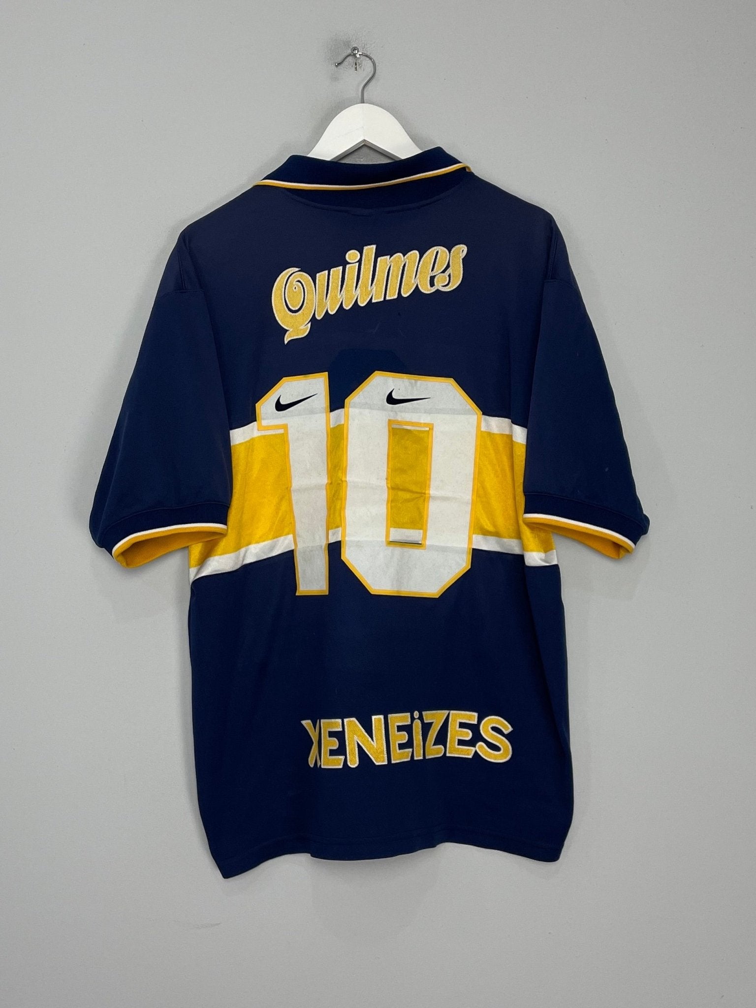 Shop 1996/97 BOCA JUNIORS #10 MARADONA HOME SHIRT (XL) NIKE, classic football shirts, vintage football shirts & retro soccer jerseys at Cult Kits