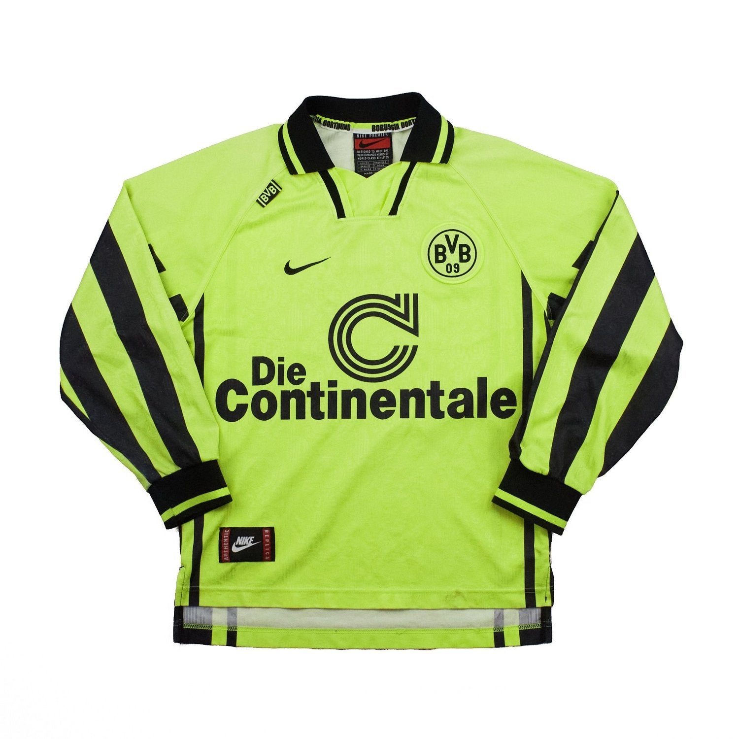 Buy 1996/97 Borussia Dortmund L/S Home Shirt (XS) Nike ~ Free worldwide shipping ~ Authentic Vintage Football Shirts from Cult Kits