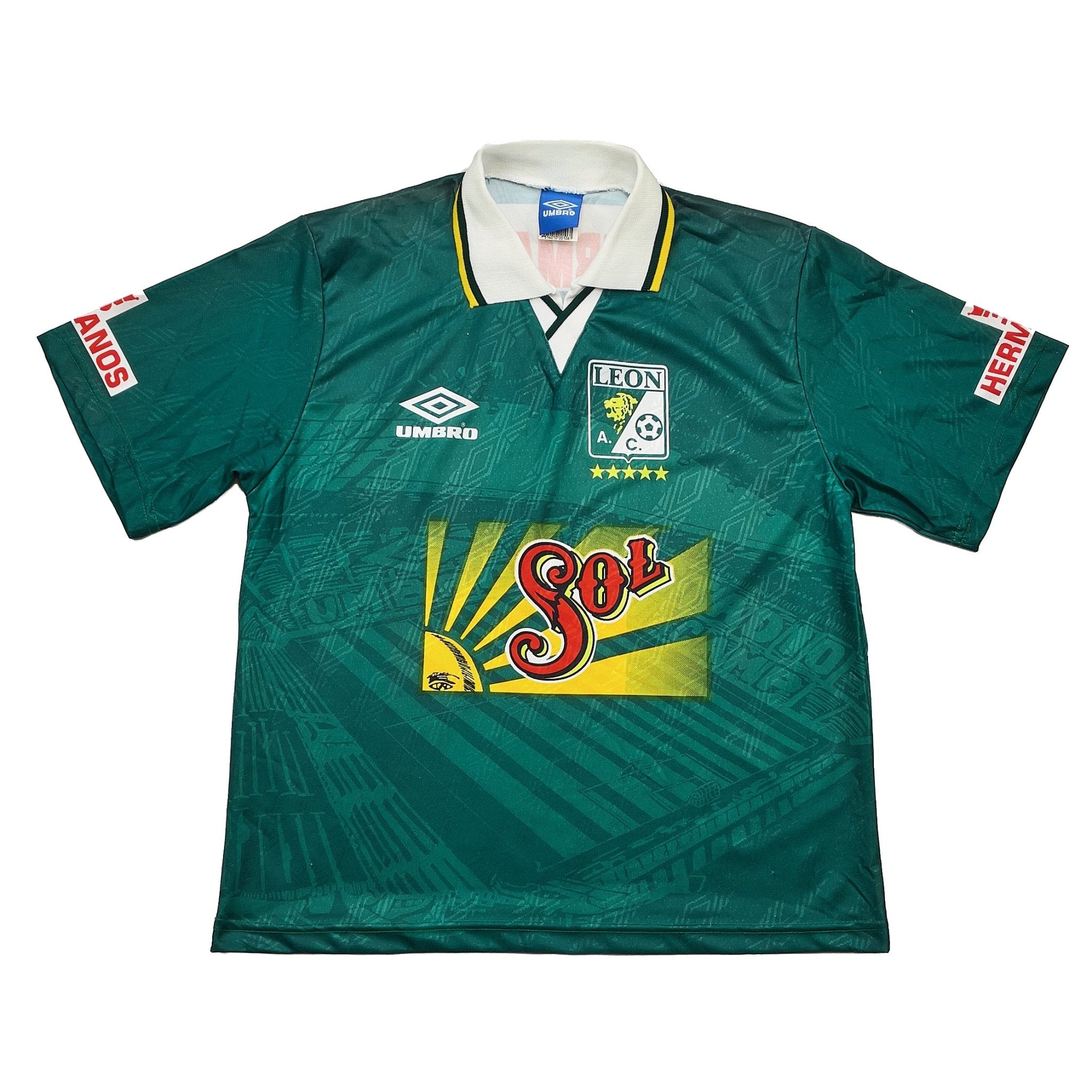 Buy 1996/97 Club Leon Home Shirt (XL.Kids) Umbro ~ Free worldwide shipping available ~ Authentic Vintage Football Shirts from Cult Kits