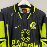 Shop 1996/97 DORTMUND AWAY SHIRT (XL) NIKE, classic football shirts, vintage football shirts & retro soccer jerseys at Cult Kits
