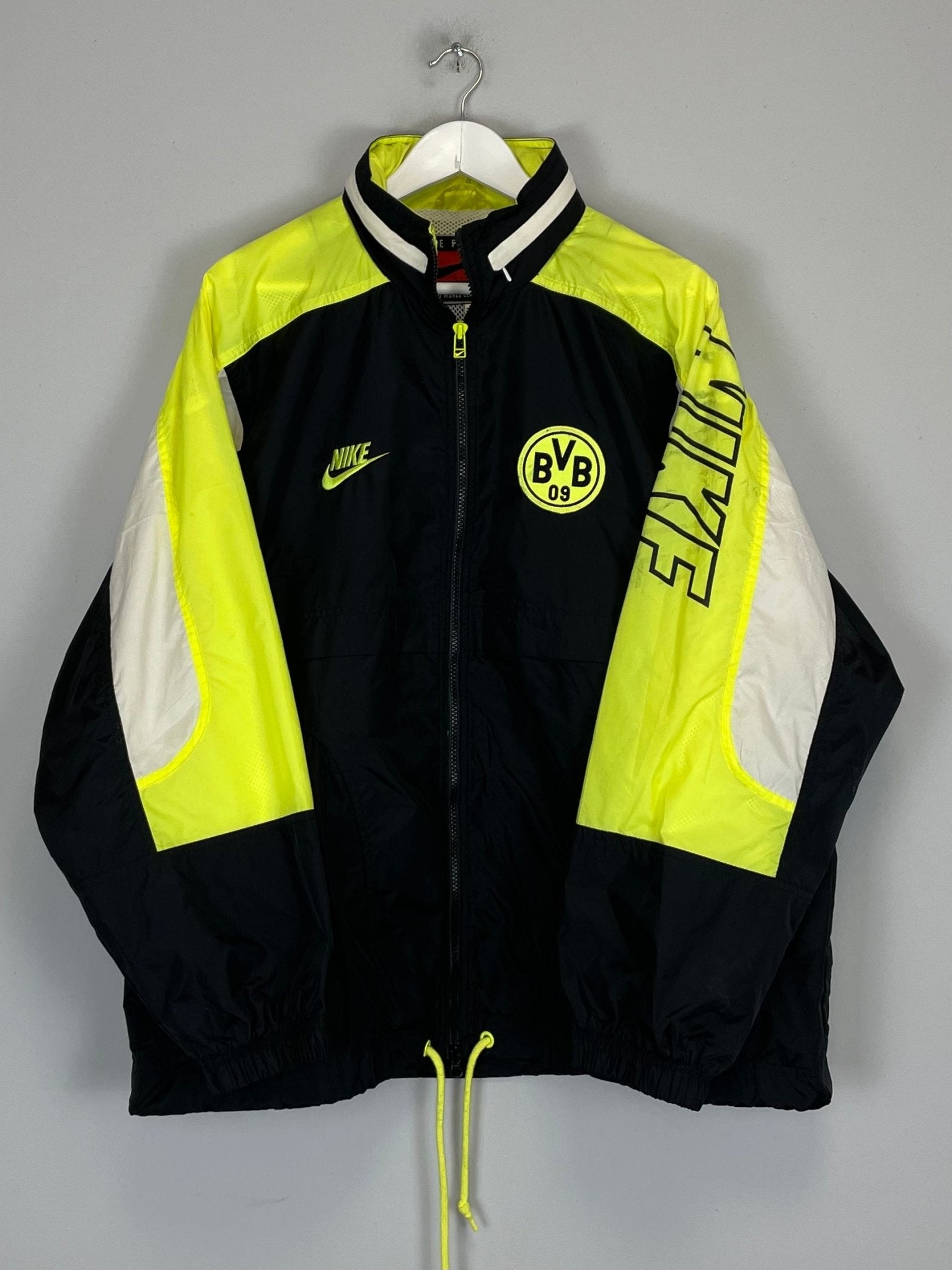 Shop 1996/97 DORTMUND JACKET (L) NIKE, classic football shirts, vintage football shirts & retro soccer jerseys at Cult Kits