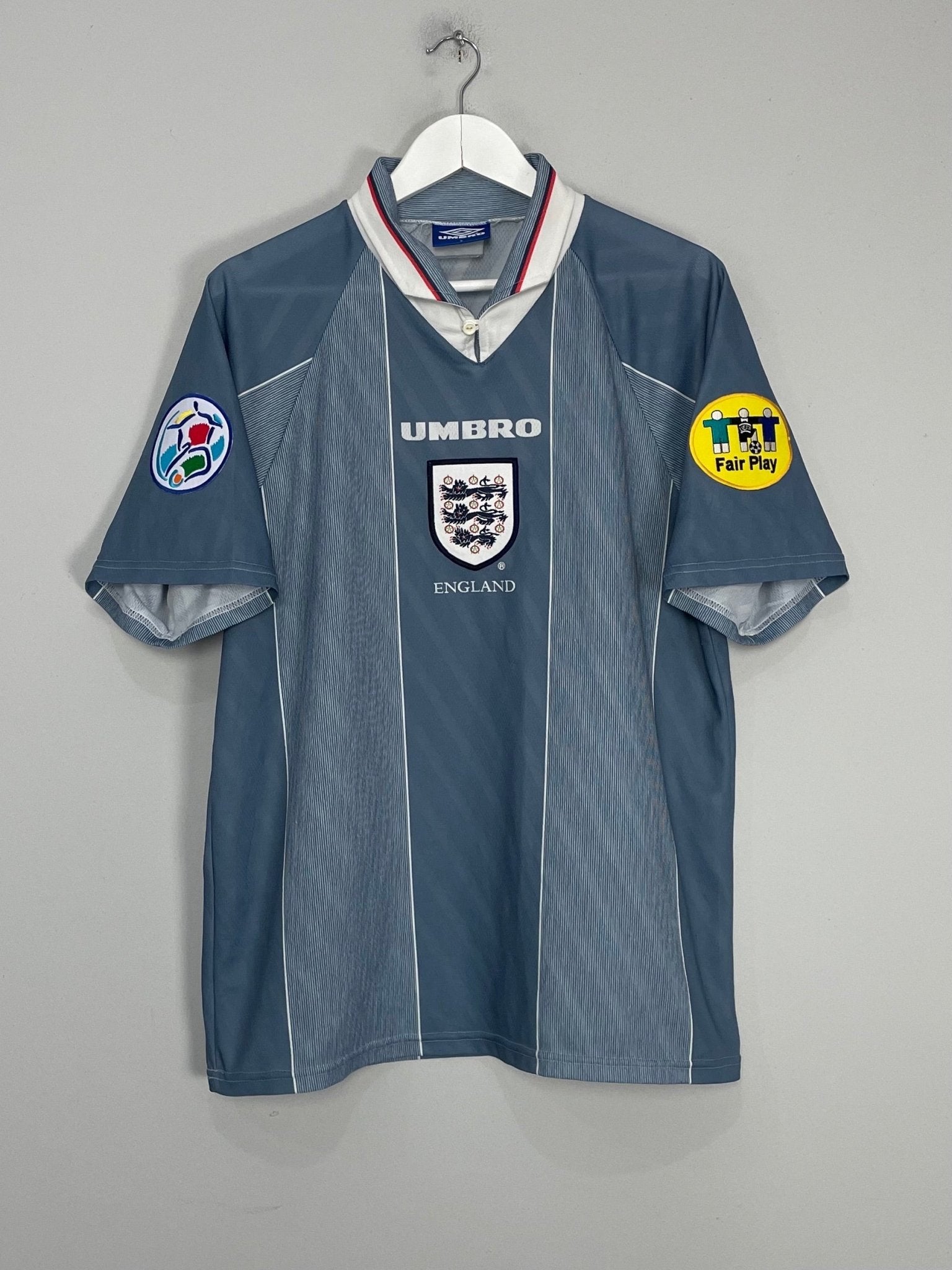 Shop 1996/97 ENGLAND SHEARER #9 AWAY SHIRT (L) UMBRO, classic football shirts, vintage football shirts & retro soccer jerseys at Cult Kits
