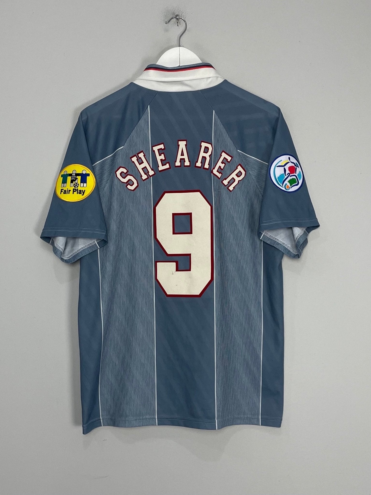 Shop 1996/97 ENGLAND SHEARER #9 AWAY SHIRT (L) UMBRO, classic football shirts, vintage football shirts & retro soccer jerseys at Cult Kits