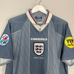 Shop 1996/97 ENGLAND SHEARER #9 AWAY SHIRT (L) UMBRO, classic football shirts, vintage football shirts & retro soccer jerseys at Cult Kits