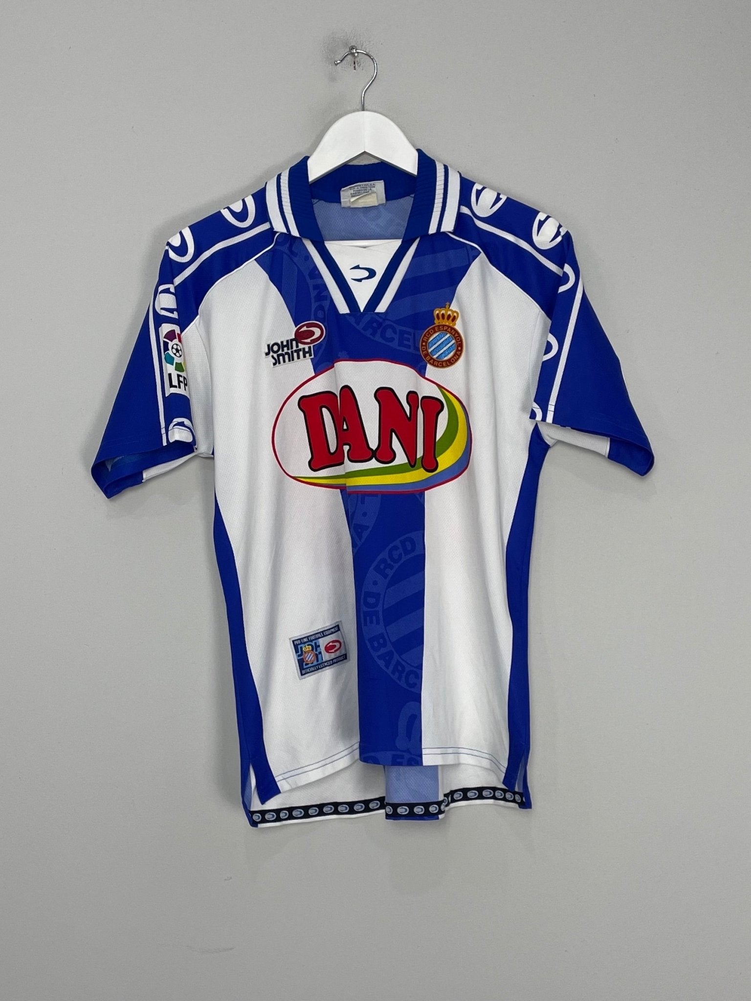 Shop 1996/97 ESPANYOL TAMUDO #23 HOME SHIRT (S) JOHN SMITH, classic football shirts, vintage football shirts & retro soccer jerseys at Cult Kits
