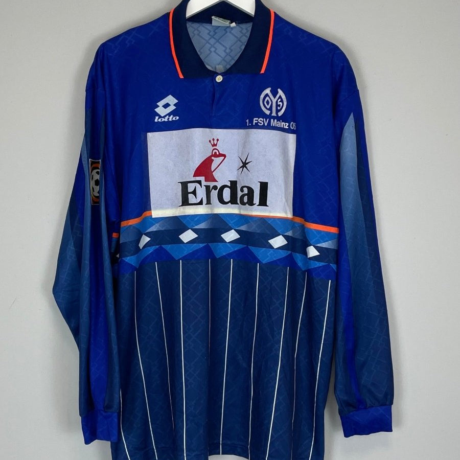 1996/97 FC MAINZ LEMSALU 24 L/S *PLAYER ISSUE* AWAY SHIRT (XXL) LOTTO - Cult Kits - XXL - Buy Vintage Football Shirts, Authentic Retro Football Shirts For Sale, Classic Football Shirts & Soccer Jersey