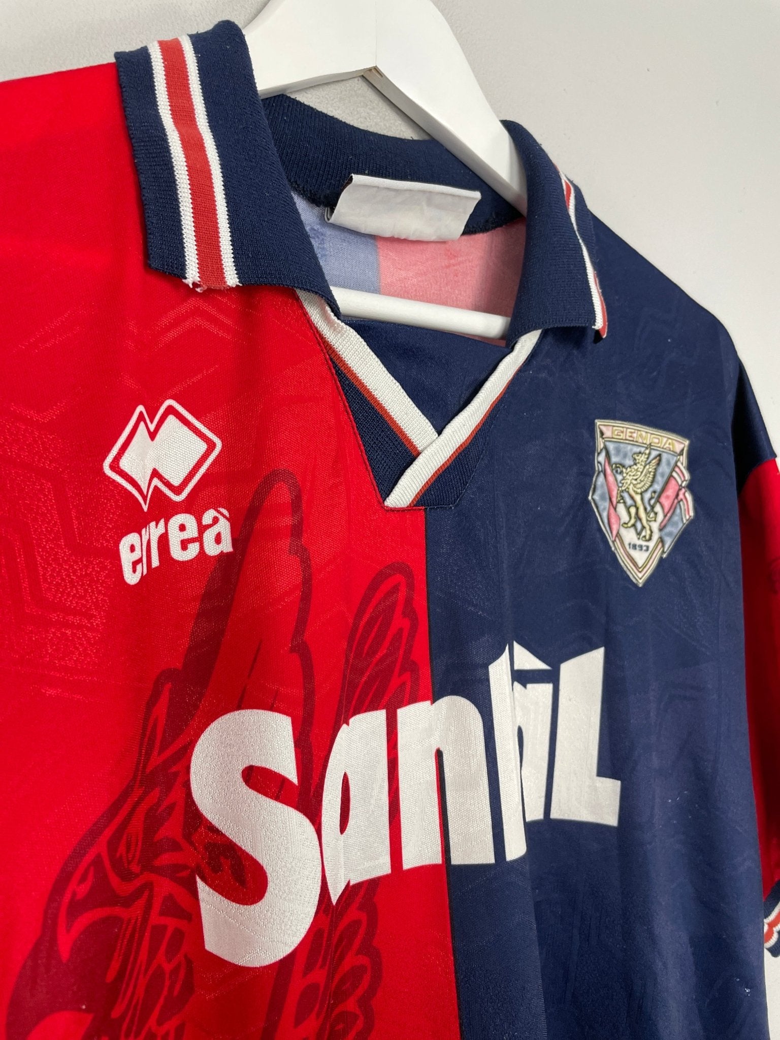 Shop 1996/97 GENOA HOME SHIRT (L) ERREA, classic football shirts, vintage football shirts & retro soccer jerseys at Cult Kits