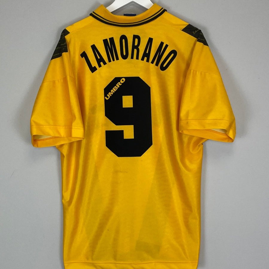 1996/97 INTER MILAN ZAMORANO 9 AWAY SHIRT (L) UMBRO - Cult Kits - Large - Buy Vintage Football Shirts, Authentic Retro Football Shirts For Sale, Classic Football Shirts & Soccer Jersey