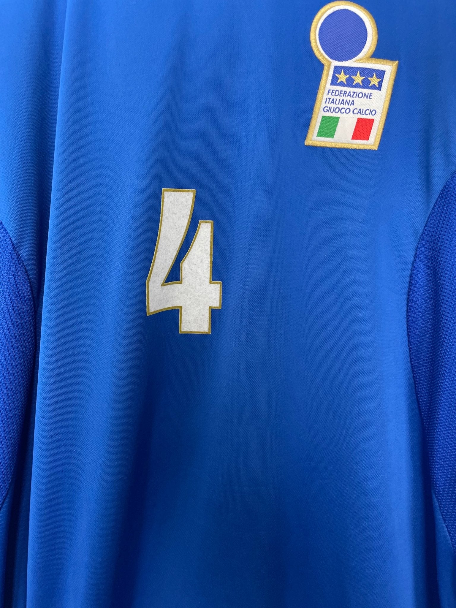 Shop 1996/97 ITALY #4 *PLAYER ISSUE* L/S HOME SHIRT (XL) NIKE, classic football shirts, vintage football shirts & retro soccer jerseys at Cult Kits