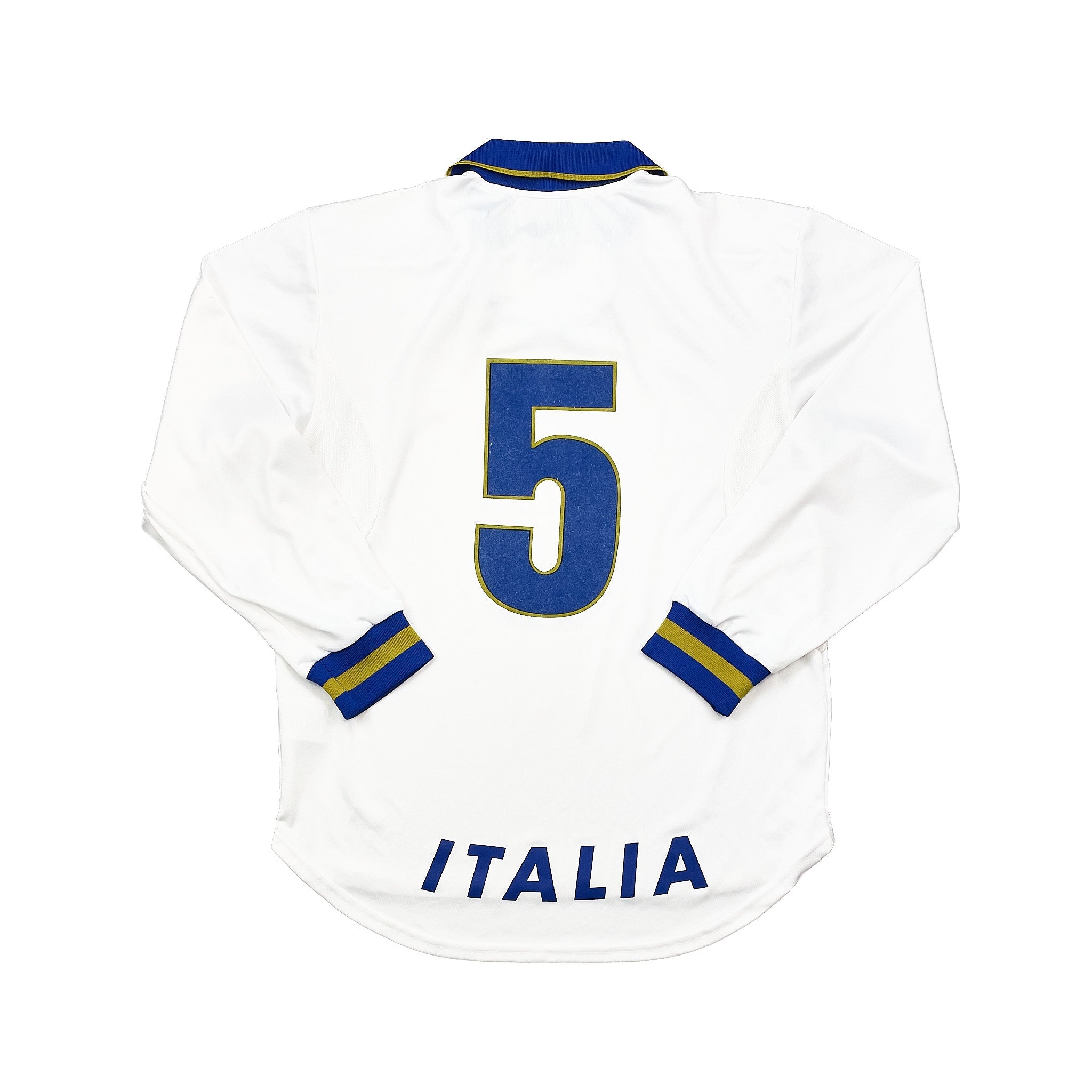 Buy 1996/97 Italy 5 L/S *Player Issue* Away Shirt (L) Nike ~ Free worldwide shipping available ~ Authentic Vintage Football Shirts from Cult Kits