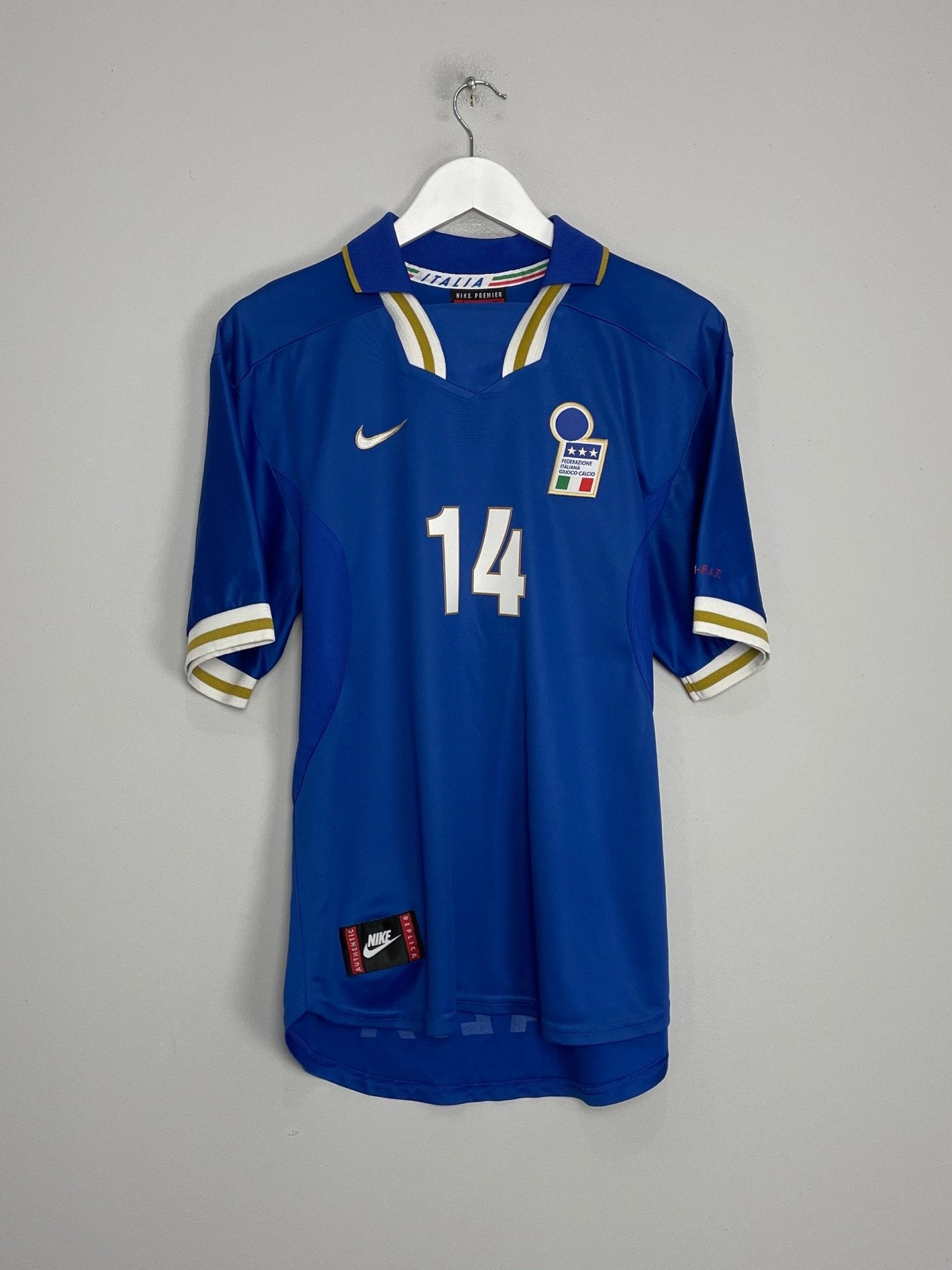 Shop 1996/97 ITALY DEL PIERO #14 HOME SHIRT (L) NIKE, classic football shirts, vintage football shirts & retro soccer jerseys at Cult Kits