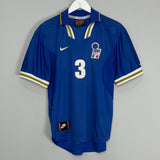 Shop 1996/97 ITALY MALDINI #3 HOME SHIRT (M) NIKE, classic football shirts, vintage football shirts & retro soccer jerseys at Cult Kits