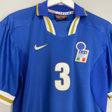 Shop 1996/97 ITALY MALDINI #3 HOME SHIRT (M) NIKE, classic football shirts, vintage football shirts & retro soccer jerseys at Cult Kits