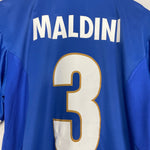 Shop 1996/97 ITALY MALDINI #3 HOME SHIRT (M) NIKE, classic football shirts, vintage football shirts & retro soccer jerseys at Cult Kits