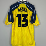 Shop 1996/97 LAZIO NESTA #13 AWAY SHIRT (XL) UMBRO, classic football shirts, vintage football shirts & retro soccer jerseys at Cult Kits