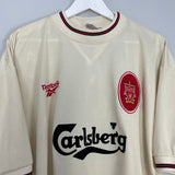 Shop 1996/97 LIVERPOOL FOWLER #9 AWAY SHIRT (XL) REEBOK, classic football shirts, vintage football shirts & retro soccer jerseys at Cult Kits