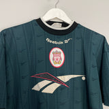 Shop 1996/97 LIVERPOOL TRAINING SHIRT (M) REEBOK, classic football shirts, vintage football shirts & retro soccer jerseys at Cult Kits