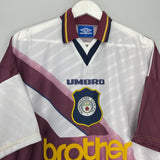 Shop 1996/97 MANCHESTER CITY AWAY SHIRT (XXL) UMBRO, classic football shirts, vintage football shirts & retro soccer jerseys at Cult Kits