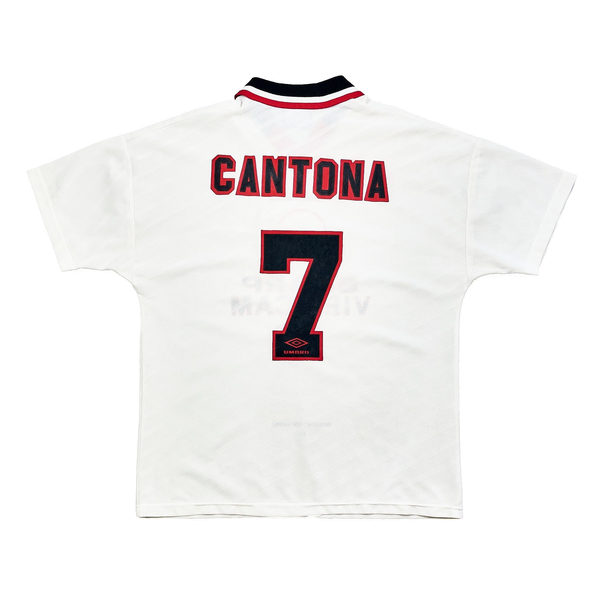 Buy 1996/97 Manchester United Cantona 7 Away Shirt (L) Umbro ~ Free worldwide shipping ~ Authentic Vintage Football Shirts from Cult Kits