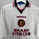 Shop 1996/97 MANCHESTER UNITED CANTONA #7 AWAY SHIRT (XXL) UMBRO, classic football shirts, vintage football shirts & retro soccer jerseys at Cult Kits