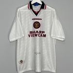 Shop 1996/97 MANCHESTER UNITED CANTONA #7 AWAY SHIRT (XXL) UMBRO, classic football shirts, vintage football shirts & retro soccer jerseys at Cult Kits