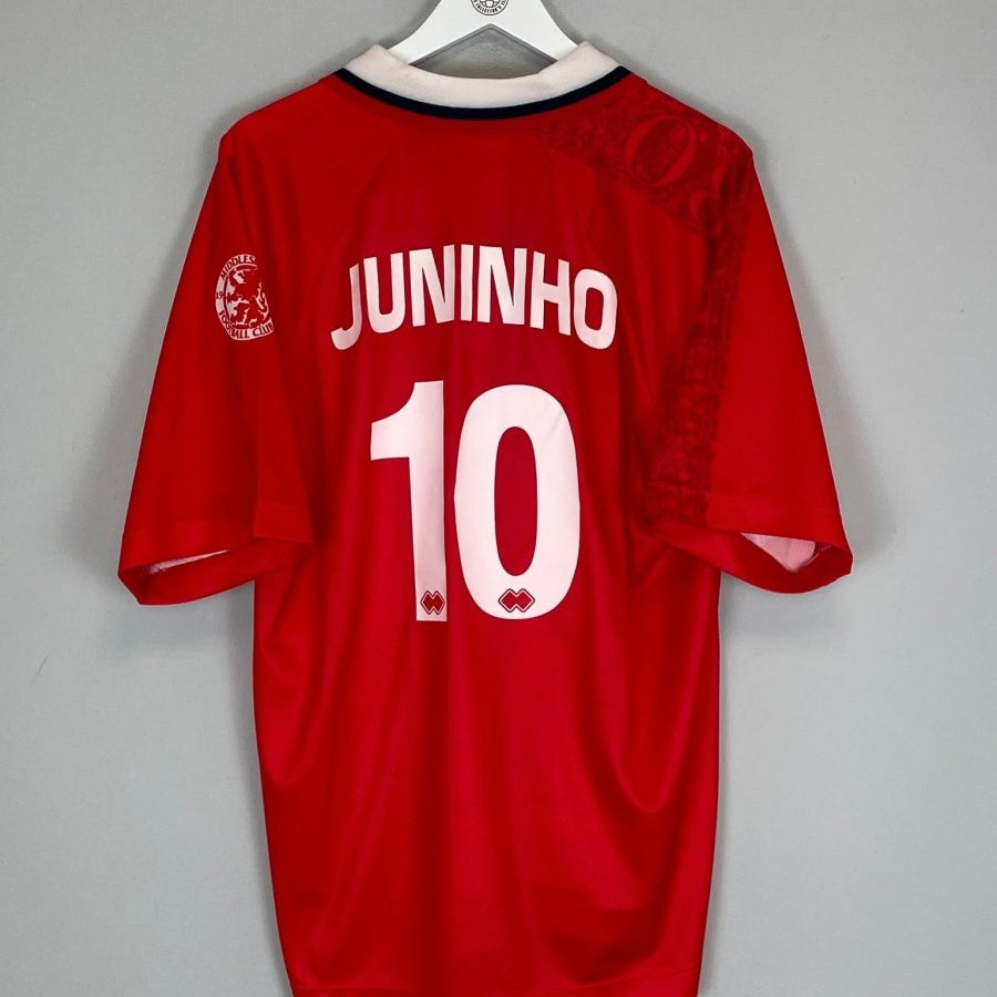 1996/97 MIDDLESBROUGH JUNINHO 10 HOME SHIRT (L) ERREA - Cult Kits - Large - Buy Vintage Football Shirts, Authentic Retro Football Shirts For Sale, Classic Football Shirts & Soccer Jersey