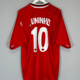 Shop 1996/97 MIDDLESBROUGH JUNINHO #10 HOME SHIRT (L) ERREA, classic football shirts, vintage football shirts & retro soccer jerseys at Cult Kits
