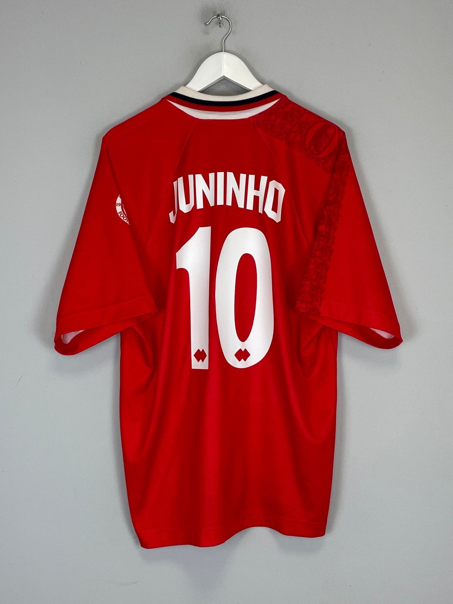 Shop 1996/97 MIDDLESBROUGH JUNINHO #10 HOME SHIRT (L) ERREA, classic football shirts, vintage football shirts & retro soccer jerseys at Cult Kits
