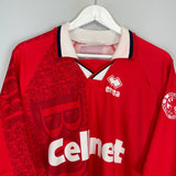 Shop 1996/97 MIDDLESBROUGH JUNINHO #10 HOME SHIRT (L) ERREA, classic football shirts, vintage football shirts & retro soccer jerseys at Cult Kits