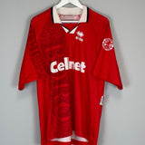 Shop 1996/97 MIDDLESBROUGH JUNINHO #10 HOME SHIRT (L) ERREA, classic football shirts, vintage football shirts & retro soccer jerseys at Cult Kits