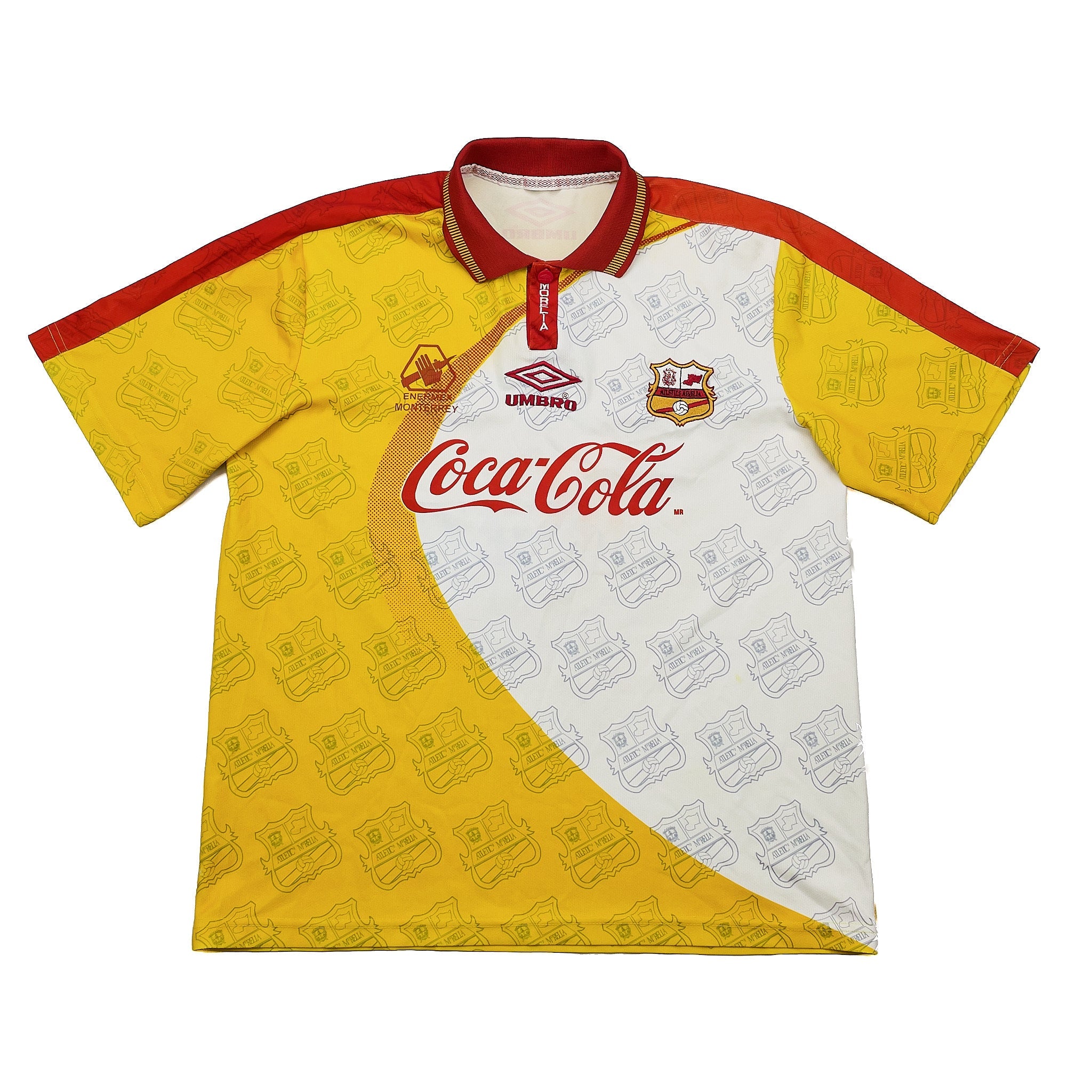 Buy 1996/97 MONARCAS MORELIA 9 FOURTH SHIRT (L) UMBRO ~ Free worldwide shipping available ~ Authentic Vintage Football Shirts from Cult Kits