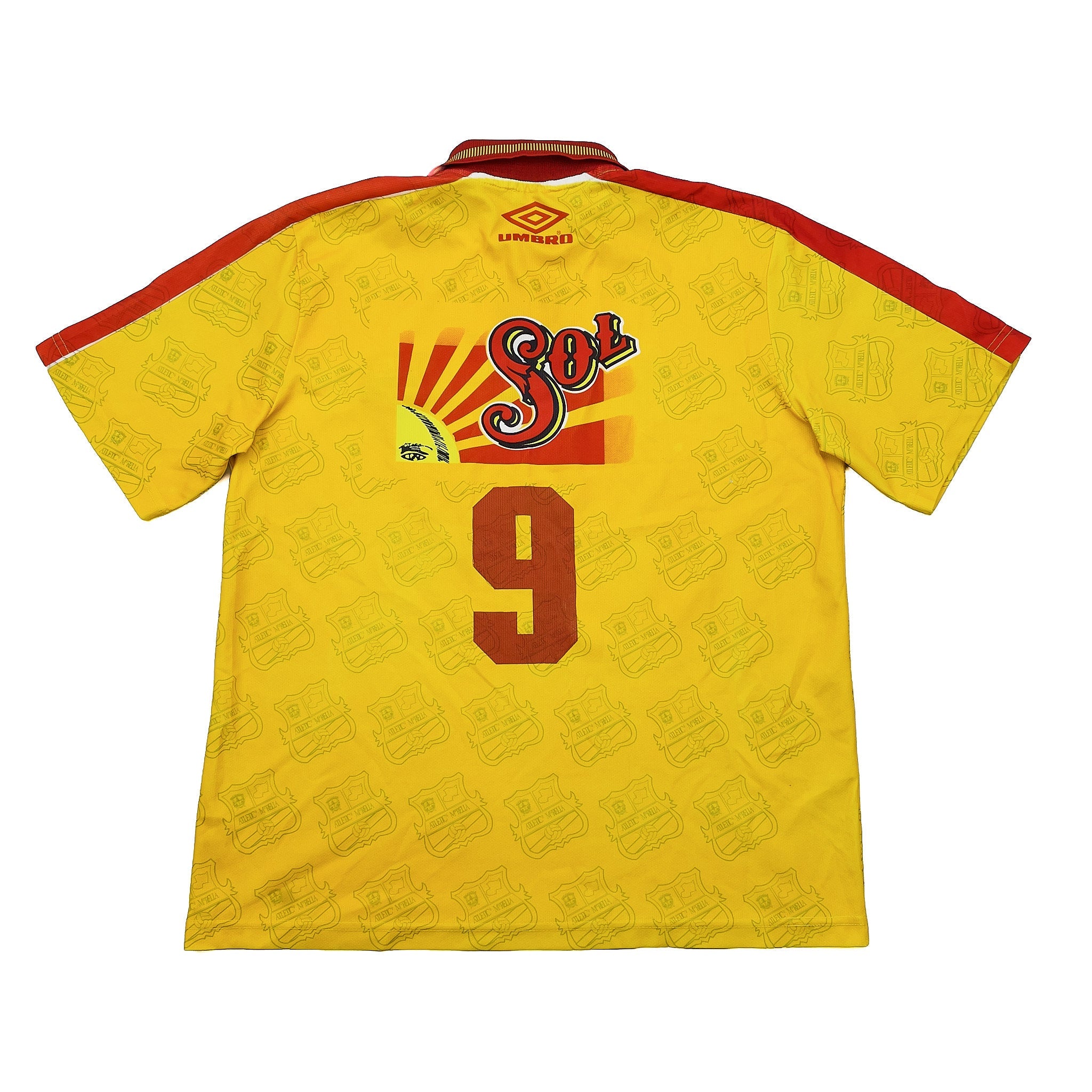 Buy 1996/97 MONARCAS MORELIA 9 FOURTH SHIRT (L) UMBRO ~ Free worldwide shipping available ~ Authentic Vintage Football Shirts from Cult Kits