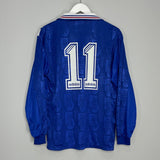 Shop 1996/97 RANGERS #11 (LAUDRUP) L/S HOME SHIRT (M) ADIDAS, classic football shirts, vintage football shirts & retro soccer jerseys at Cult Kits