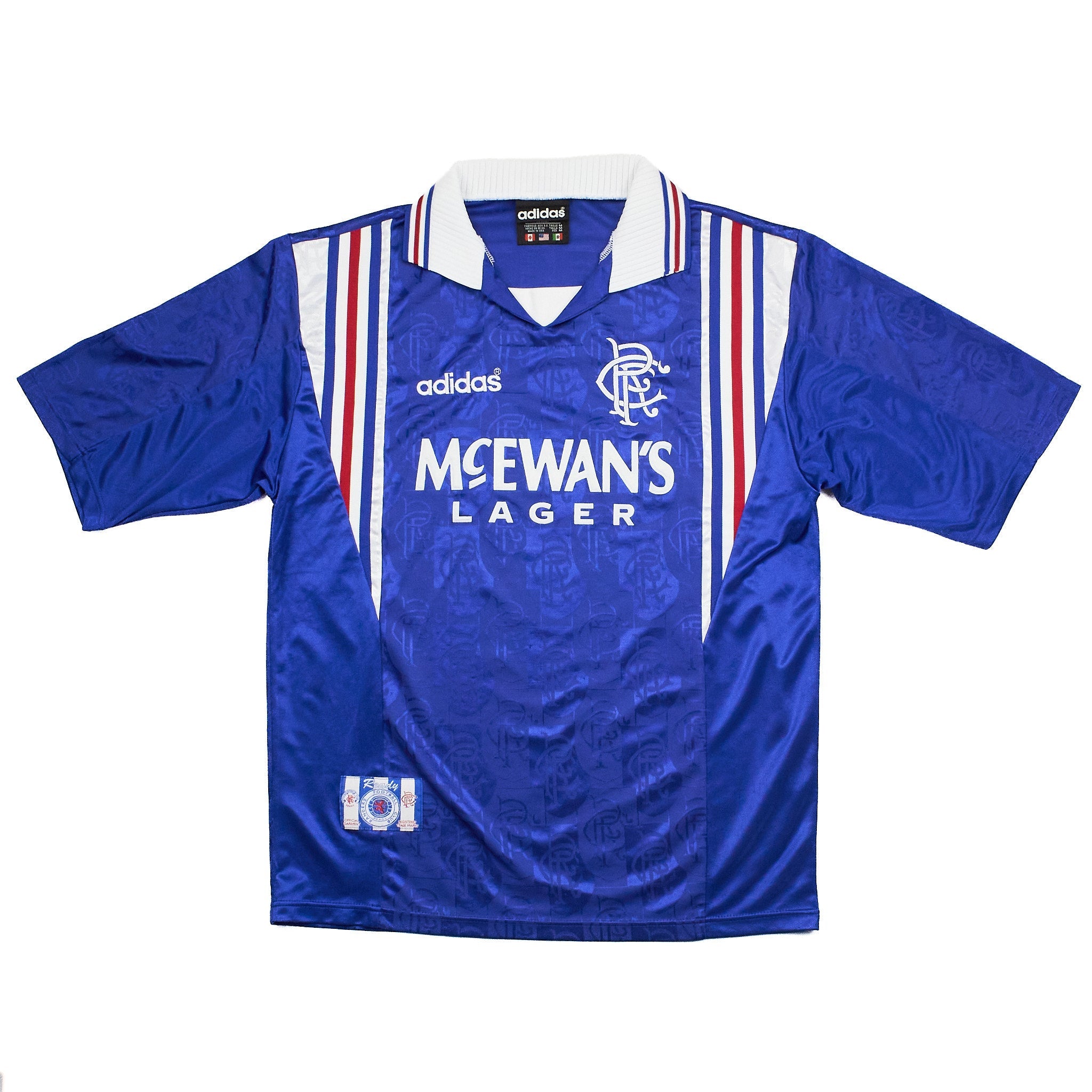 Buy 1996/97 Rangers Gascoigne 8 Home Shirt (M) Adidas ~ Free worldwide shipping ~ Authentic Vintage Football Shirts from Cult Kits