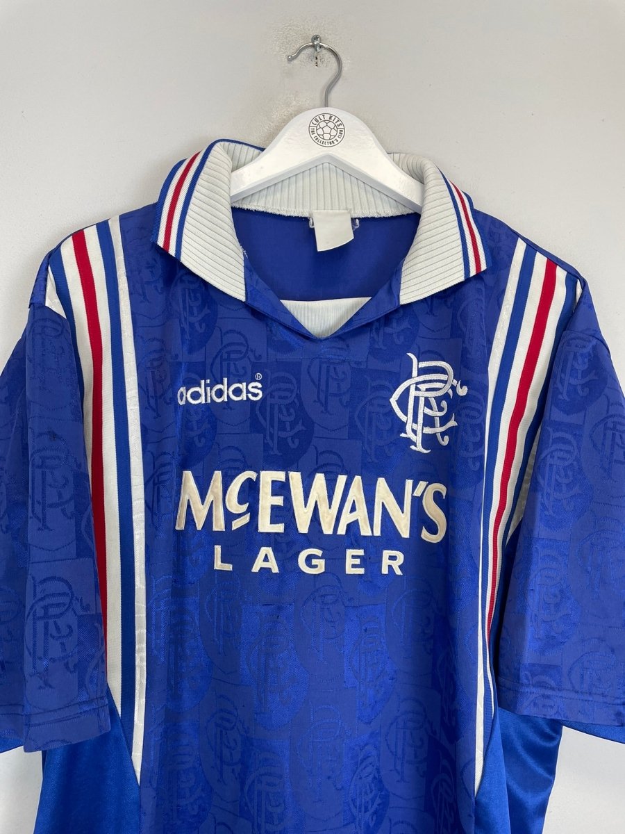 1996/97 RANGERS LAUDRUP 11 HOME SHIRT (L) ADIDAS - Cult Kits - Large - Buy Vintage Football Shirts, Authentic Retro Football Shirts For Sale, Classic Football Shirts & Soccer Jersey