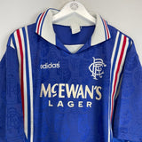 1996/97 RANGERS LAUDRUP 11 HOME SHIRT (L) ADIDAS - Cult Kits - Large - Buy Vintage Football Shirts, Authentic Retro Football Shirts For Sale, Classic Football Shirts & Soccer Jersey