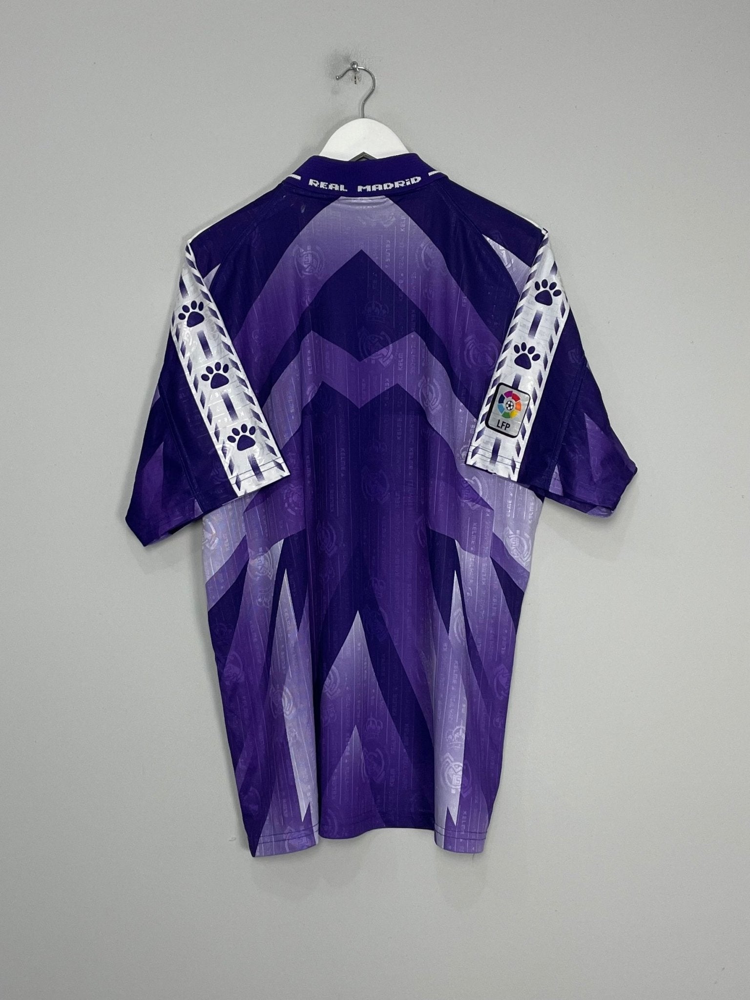Shop 1996/97 REAL MADRID AWAY SHIRT (L) KELME, classic football shirts, vintage football shirts & retro soccer jerseys at Cult Kits