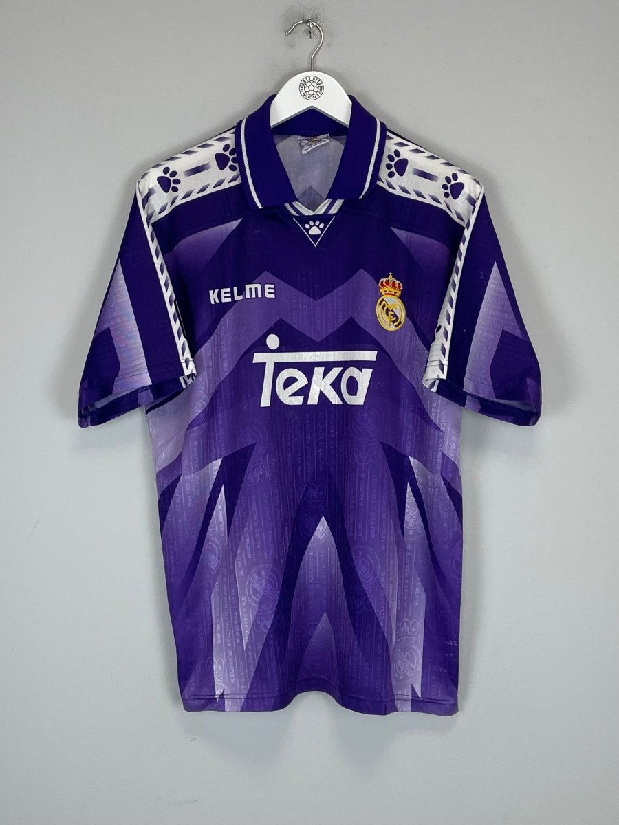 1996/97 REAL MADRID AWAY SHIRT (L) KELME - Cult Kits - Large - Buy Vintage Football Shirts, Authentic Retro Football Shirts For Sale, Classic Football Shirts & Soccer Jersey